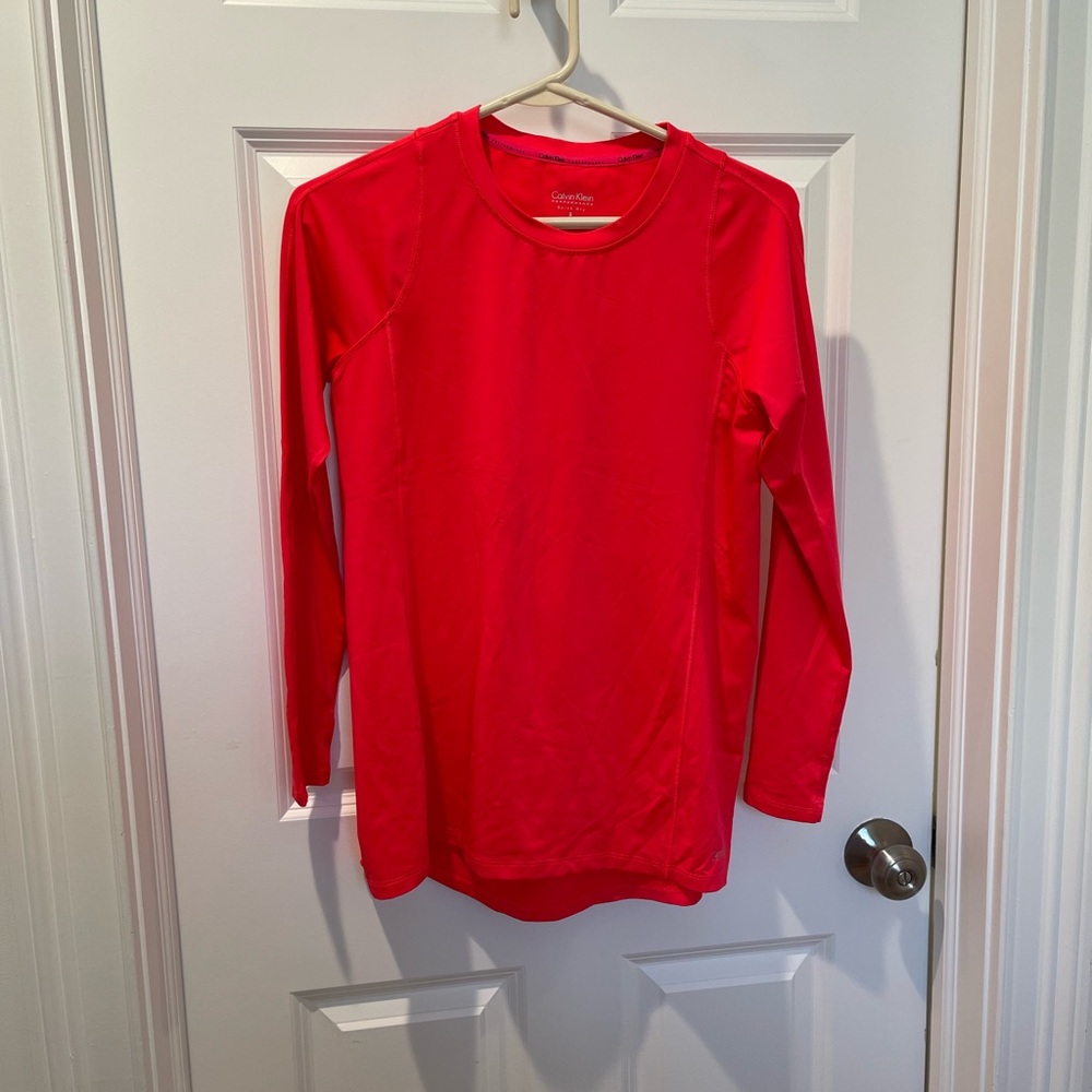 Calvin Klein Performance Pink Long Sleeve Tee